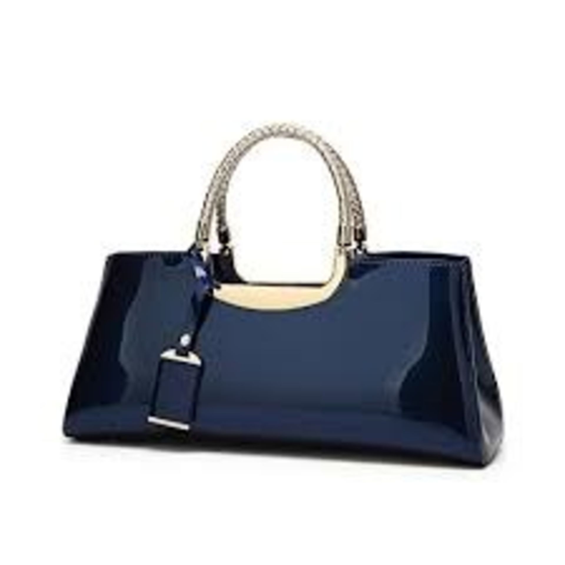 Brand New Women's Coolives Light Golden Strap Navy Blue Handbag RRP £39.99