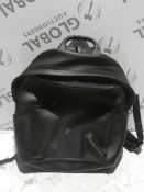 Ted Baker Black Leather Gents Designer Rucksack (In Need of Attention) RRP £160 (2361336) (Viewing/