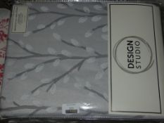 Pairs of Design Studio Fully Lined 90x90 Inch Grey Designer Curtains RRP £60 Each (Viewing/