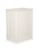 Boxed St Ives Solid White Wooden Laundry Bin RRP£110.0 (2244380) (Viewing/Appraisals Highly