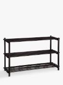 Boxed Wood And Metal Three Tier Shoe Rack RRP£85.0