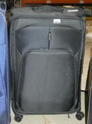 John Lewis And Partners Black Soft Shell 360 Wheel Spinner Suitcase RRP £145 (2357592) (Viewing/