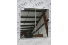Gloss White Two Door Mirrored Bathroom Cabinet(In Need Of Attention)(2338838) (Viewing/Appraisals