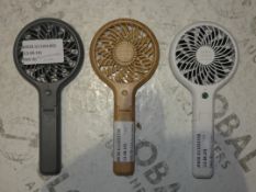 Assorted Unboxed USB Charging Hand Fans RRP£15.0 Each (RET00447060)(RET00195345)(RET00447684)(