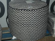 Madeline Home Ardenne Hand Woven 20x20x15.75 Inch Pouffe RRP £60 (Viewing/Appraisals Highly