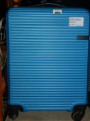 Qube Colinear 4 Wheel Cabin Bag Suitcases In Light Blue RRP £80 Each (RET00147584) (RET00197563) (