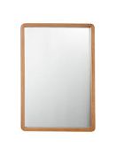 Boxed John Lewis And Partners Rounded Corner Oak Framed Rectangular Wall Hanging Mirror RRP£60.0(