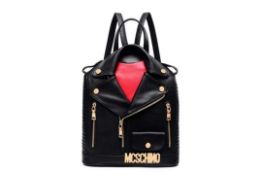 Brand New Moschino Style Leather Biker Jacket Backpack RRP £64.99