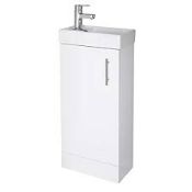 Boxed 400ml Minimalist Compact Floor Standing Vanity Unit With Basin RRP £85 (Viewing/Appraisals
