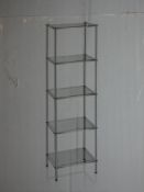 Boxed Five Tier Stainless Steel And Glass Shelving Unit RRP£30.0 (Viewing/Appraisals Highly