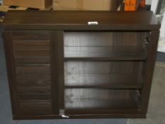 Solid Dark Wooden Single Door 3 Shelf Bathroom Storage Units (Viewing/Appraisals Highly
