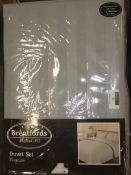 Bagged Brentford's Brand New Easy Care Grey Stripe King-size Duvet Cover Sets RRP£45.0