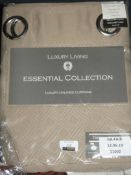 Brand New Pairs Of Essential Living Collection Luxury Eyelet Headed 66x90 Inch Curtains