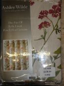 Brand New Pair Of Ashley Wilde Fully Lined Pencil Pleat Floral Print Curtains