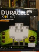 Boxed Set Of Four Duracell LED Pathway Lights With Advanced Lithium Phosphate Rechargeable Batteries