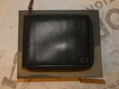 Boxed Brand New Octovo Black Leather Gold Zip Purse