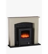 Boxed Beldray Amanthi Mini Stone Effect Electric Fire Suite With Cream Surround RRP£180.0 (Viewing/
