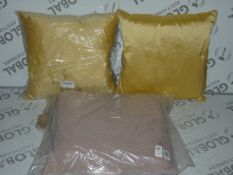 Assorted Covered Designer Scatter Cushions In Assorted Colours Styles And Sizes (Viewing/