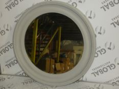 Croft Collection Grey Painted Circular Designer Wall Mirror (Viewing/Appraisals Highly Recommended)