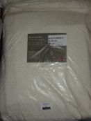 Bagged Pair Of 182x228cm Lined Multi Way Headed Cream Designer Curtains RRP £80 (2274514) (Viewing/