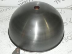 Boxed Industrial Brushed Steel Designer Ceiling Light Pendant RRP£130.0 (Viewing/Appraisals Highly
