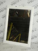 White Frame Rectangular Wall Hanging Mirror RRP£60.0 (Viewing/Appraisals Highly Recommended)
