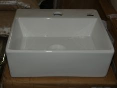 Boxed Single Ceramic Rectangular Basin RRP£110.0 (Viewing/Appraisals Highly Recommended)