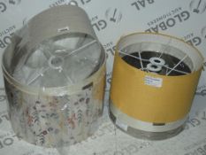 Lot to Contain 6 Assorted Designer Lamp Shades In Assorted Styles Sizes And Colours RRP £35-50 (