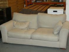 Emma Beige Fabric Upholstered Living Room Sofa RRP £700 (2188723) (Viewing/Appraisals Highly