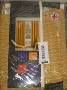 Assorted Bagged Pairs Of Enhanced Living Ready Made Eyelet Headed Designer Curtains In Yellow And