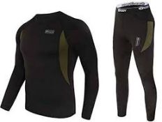 Lot to Contain 5 Lot to Contain 5 ESD5 Men's Thermal Under Garments In Black And Assorted Sizes