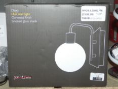 Boxed John Lewis And Partners Danno Metal Grey LED Wall Light RRP£65.0(2259890) (Viewing/