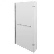 Boxed 6mm Hinged Square Shower Screen RRP £60 (12418) (Viewing/Appraisals Highly Recommended)