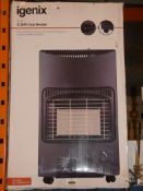 Lot To Contain 1x Boxed Igenix Black 4.2 kw Gas Heater RRP£75.0 (Viewing or Appraisals Highly