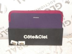Lot To Contain 5 Brand New Cote And Ciel Zippered Sleeve Long Opening 11 Inch Air Fabric Pouches