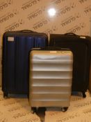 Lot To Contain 4 Assorted John Lewis And Antler Hard And Soft Shell Travel Suitcases Combined RRP £
