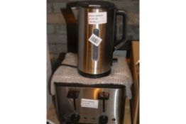 John Lewis Kettle And Toaster Pack To Include A Stainless Steel 1.7 Litre Jug Kettle And A Stainless