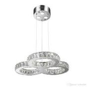 Boxed Chrome And Crystal LED Flush Ceiling Light RRP £100 (Viewing or Appraisals Highly