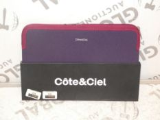 Lot To Contain 5 Brand New Cote And Ciel Zippered Sleeve Long Opening 11 Inch Air Fabric Pouches