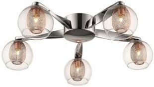 Lot To Contain 1X Boxed Serene Lightening Canonbury Five Light Ceiling Light RRP£175.0(Viewings