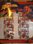 Lot To Contain 3 Assorted Items To Include Marvel Spy man Ready Made Curtains Grey And White