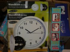 Lot Containing An Assortment Of Items To Include Magic Mesh Hands Free Door Screens Wonder Clock