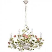 Lot To Contain 1X Boxed MW Elegant And Delicate Floral Eco Long Pendant Chandelier RRP£130.0 (