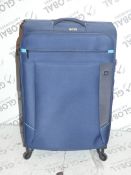 Qube Formula Navy Blue 360 Wheel Spinner Suitcase (Viewing/Appraisals Highly Recommended)