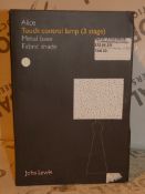 Boxed John Lewis and Partners Alice Metal Base Fabric Shade Touch Control Lamp RRP £35 (RET00029684)