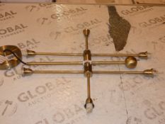 John Lewis and Partners Huxley Antique Brass 6 Light Designer Ceiling Light (Unit Only) RRP £215 (