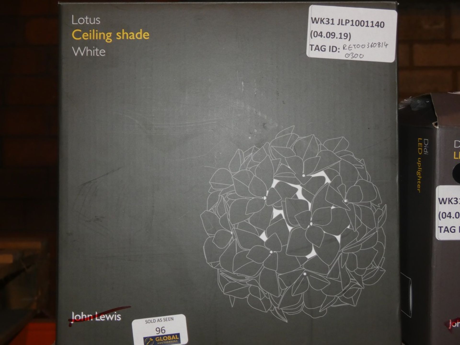 Boxed John Lewis and Partners Lotus Light Ceiling Light Shade RRP £30 (RET00360814) (Viewing/