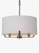 Boxed Jamieson Satin Nickel Finish Ceiling Light Pendant RRP £150 (2526157) (Viewing/Appraisals