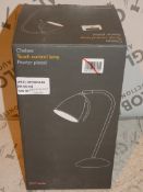 Boxed John Lewis and Partners Chelsea Pewter Plated Touch Control Lamp RRP £45 (RET00226147)(