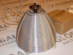 Boxed Brand New Serene Lighting Algate SL000015 1 Light Silver Ceiling Pendant RRP £70